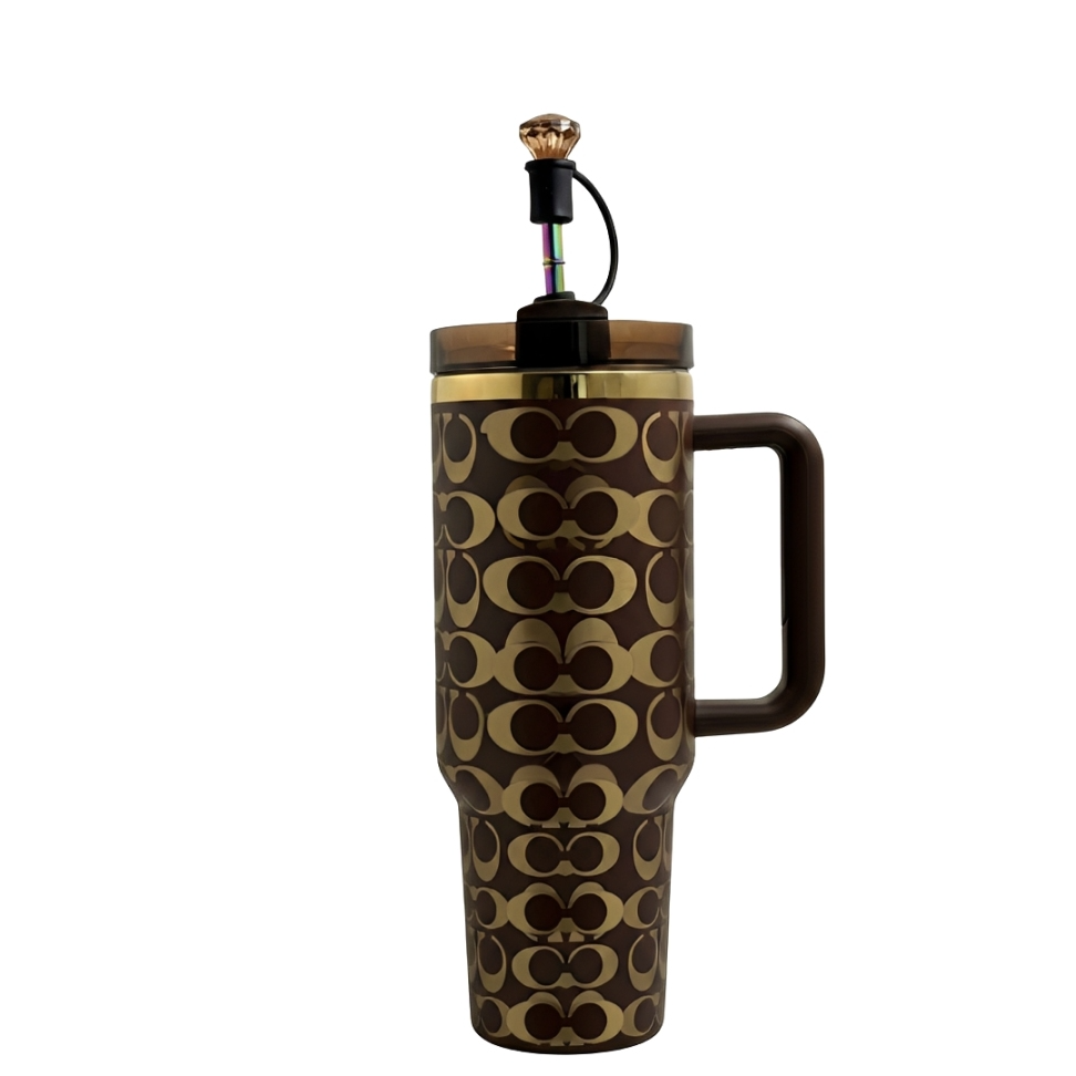 Holografischer Monogramm Tumbler  (1,2 l) – Braun