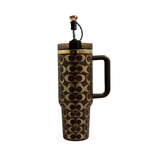 Holografischer Monogramm Tumbler  (1,2 l) – Braun
